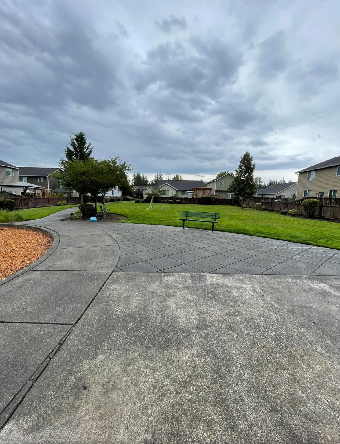 Large maintained lawn